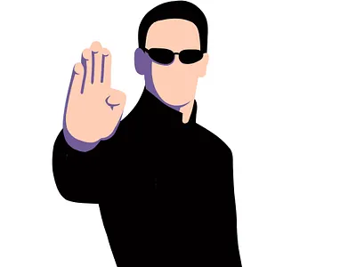 Matrix digitalart illustration illustration art inspiration matrix movie negativespace