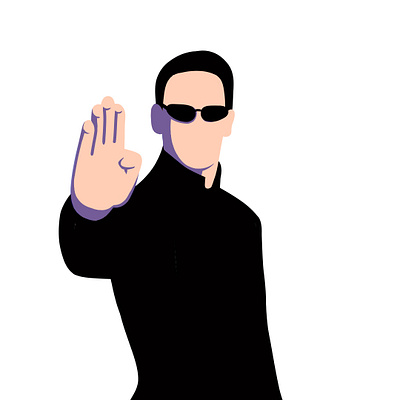 Matrix digitalart illustration illustration art inspiration matrix movie negativespace