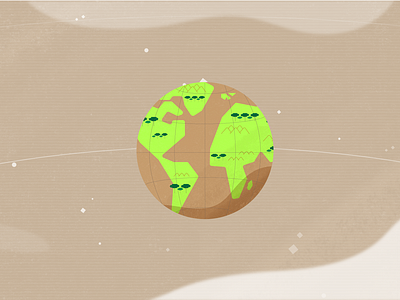 We Love The Earth ball cardboard design dot earth graphic graphic design graphicdesign graphics illustration lemon lemonade motion motion design motiongraphics recycle space universe vector