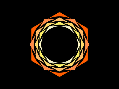 Black Hole Sun hexagon hole sun vector