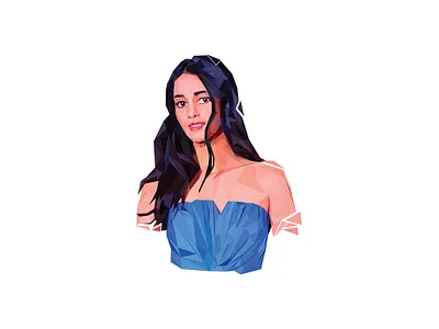 Low poly art of Ananya Pandey adobe adobe illustrator gif illustrator lowpoly lowpolyart