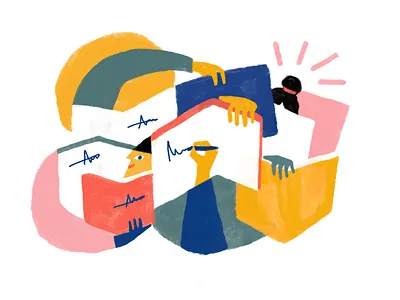 Rapid Book Signing - Editorial Illustrations color communication design editorial illustration gradient illustration italy spain texture travel