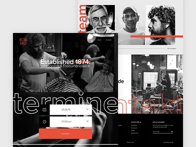 Konrad Website barber barber logo barber shop barber website barbers barbershop branding clean corporate design corporate identity css3 design landing logo ui uidesign ux uxdesign webdesign website
