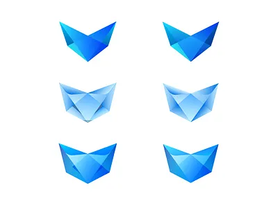Fox head blue brand fox icon logo mark winter