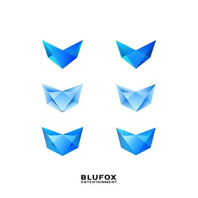 Fox head blue brand fox icon logo mark winter