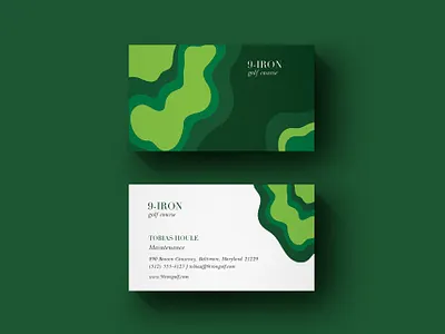 Golf Business Card brand branding business card golf green identity design map topology visual identity