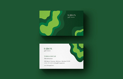 Golf Business Card brand branding business card golf green identity design map topology visual identity