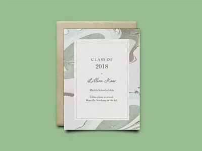 Marbled Graduation Card graduate graduation card greeting card invitation invite marbling