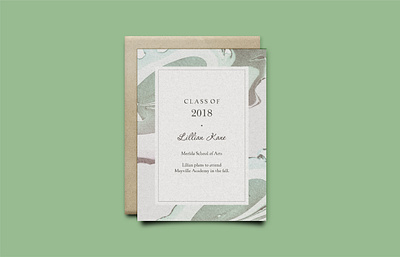 Marbled Graduation Card graduate graduation card greeting card invitation invite marbling
