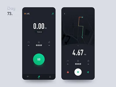 Running 100days app ui design interface motion running sports ui 跑步 跑步app 运动 运动app