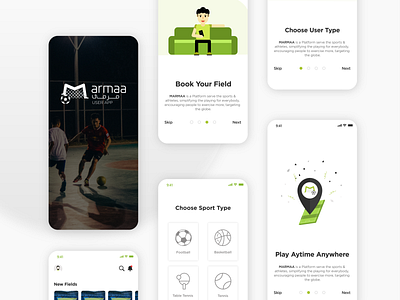 Marmaa Field Booking App app art branding dailyui dailyui 001 design flat football icon illustration illustrator logo mobile sport sport app type typography ui ux vector