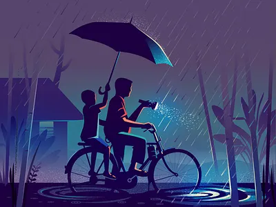 Way finding colorful contrast india mangalore monsoon rain storm story team thunderstorm wayfinding