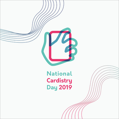 National Cardistry Day 2019 branding card magic cardistry color convention design designer festival hand illustration indonesia logo logo design palm playing card vector