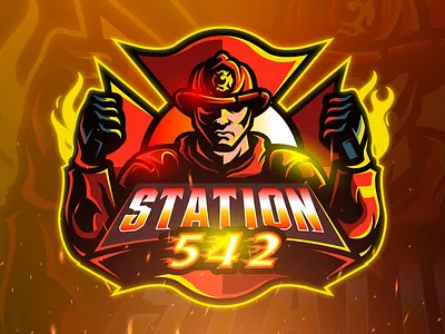 STATION 542 Mascot Logo art branding character design esports esports logo illustration logo mascot mascot logo vector