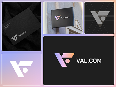 VAL.com Logo Design blockchain branding cryptocurrency ui ux