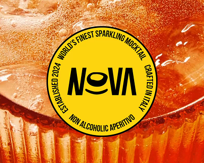 Brand identity and packaging design for NOVA - a mocktail brand. 3d animation beverage branding food graphic design illustration logo motion graphics packaging typography ui ux vector wine