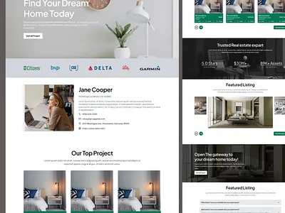 Real-estate Webpage Design business website figma google ui ux design graphic design landing page real estate realestatewebsite ui ui prototyping uidesign uiux uiuxdesign web application web ui ux webflow webflow landing page website design website mockups website template wireframe design