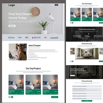 Real-estate Webpage Design business website figma google ui ux design graphic design landing page real estate realestatewebsite ui ui prototyping uidesign uiux uiuxdesign web application web ui ux webflow webflow landing page website design website mockups website template wireframe design