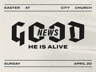 Good News Easter Church Event Design christian church easter event good news jesus resurrection