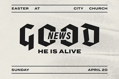 Good News Easter Church Event Design christian church easter event good news jesus resurrection