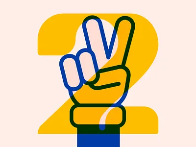 TWOSDAY 2 creative design graphicdesign hand illustration number peace tuesday two twosday type typogaphy vector