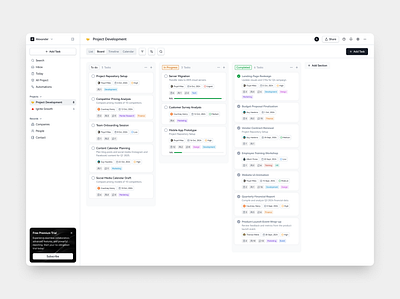 Kanban Board - Project Management System clean ui dashboard dashboardui kanbanboard moderndesign projectmanagement saasui sprintplanning taskmanagement teamcollaboration ui uxdesign webappdesign