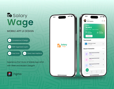 Salary Wage Mobile App UI Design app app design branding graphic design illustration logo mobile app mockup ui ui ux