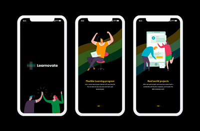 Learnovate - an educational app branding clean color design illustration ui user inteface ux web website