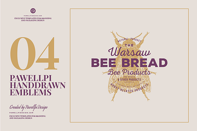 Bee Bread bee bee logo bee sight soft bees branding collection embplem honey honey bee honey logo honey logotype honeybee honeycomb honeymoon logo pawellpi premium