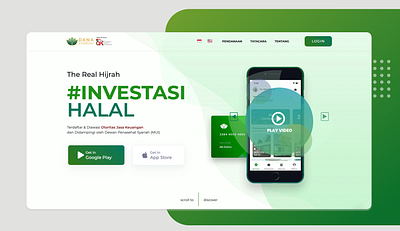 Hero Header for Dana Syariah Indonesia ui website design