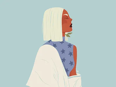 DTIYS challenge abstract adobe illustrator beige blue character design color illustration design digital drawing illustration illustrator portrait print purple vector vector art white woman