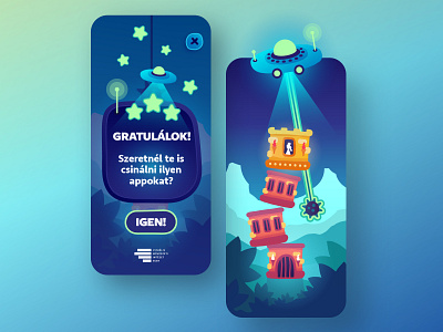 Magic Tower - Game UI android app design destroyer game game design illustration javascript mobile app design princess processing tower ufo ui ui ux uidesign