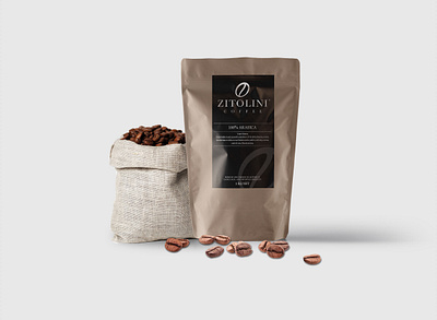 Zitolini Coffee Label australia branding coffee design label logotype mockup packaging