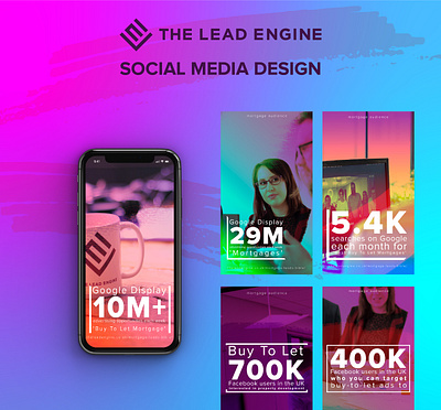 The Lead Engine Instagram Stories branding design gradient instagram instagram stories marketing social media stories ui