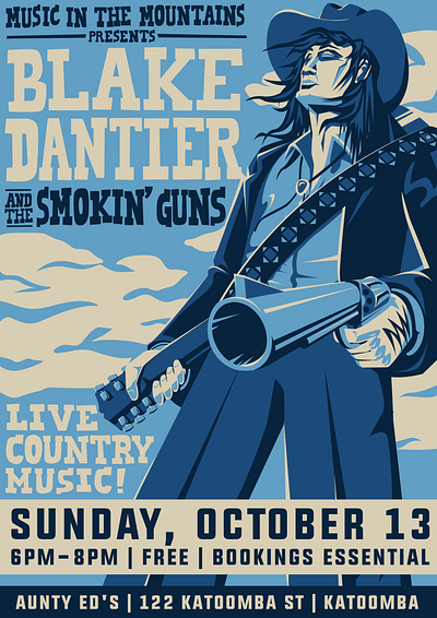 Blake Dantier - Oct 13 Poster Excerpt austria cowboy design digital art illustration outlaws poster art