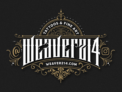 Weaver Lockup branding handmade illustration logo tattoo tattoo artist typography vector