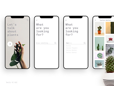 Daily UI #022 - Search 022 adobexd cactus dailyui022 dailyuichallenge design plants search ui userinterface
