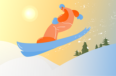 Skiing art character chill cool design flat design flat illustration illustration man ski snow sports vacation vector