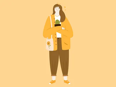 vivi is a hufflepuff cute girl harry potter hufflepuff illustration plant vector yellow