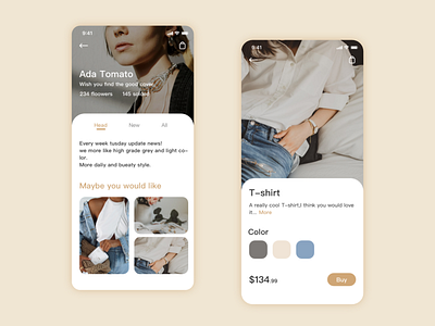 Fashion shop App ui ux 应用 设计