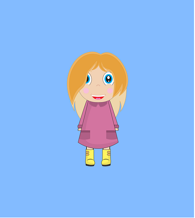 blonde Girl design illustration vector