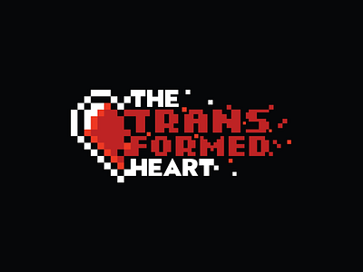 Transformed Heart 8 bit adobe bitmap branding design flat heart icon illustration illustrator logo logo design logos logotype red typography vector