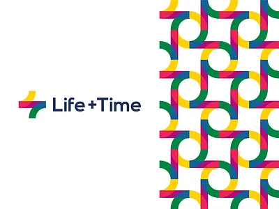 Life + Time, management app logo design, L + T monogram abstract minimalist app logo icon symbol balance brand identity branding circle of life colorful creative corporate pattern flat 2d geometric l letter mark monogram life logo design lt management app modern plus self improvement t time tl