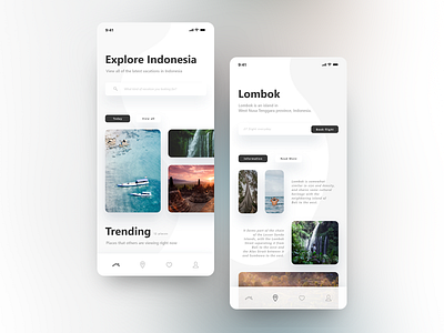 Travel Explore Indonesia | App UI/UX appdesign appinspiration indonesia lombok travel travelapp ui uiux ux