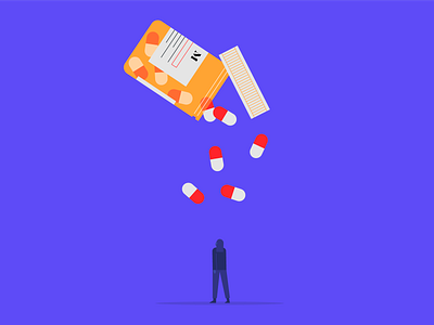 Overdose Editorial Illustration 2d design flat illustration vector