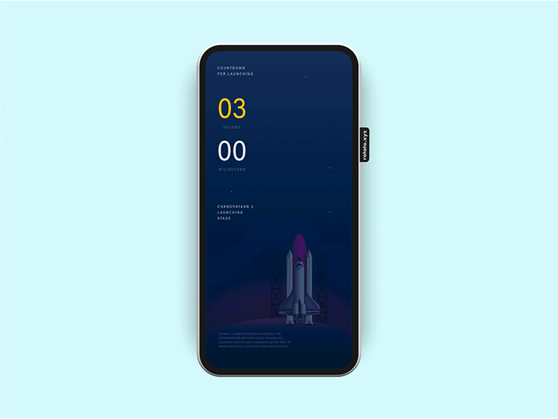 Countdown Timer #AdobeXD #DailyUI 14 astronauts chandrayaan dailyui interaction isro prototype animation rocket spaceship stopwatch ui design ux