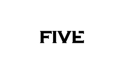 FIVE 5 concept design five icon illustration isolated logo negative space logo sign symbol typography wordmark