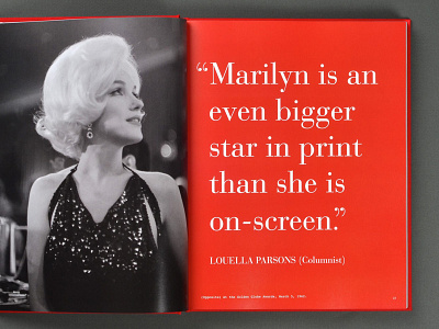 Marilyn in the Flash book layout book design graphic design publishing