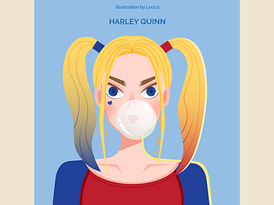 Harley Quinn design illustration movie vector