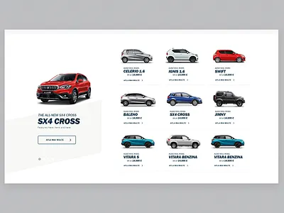 Suzuki Model Selector automotive ui ux